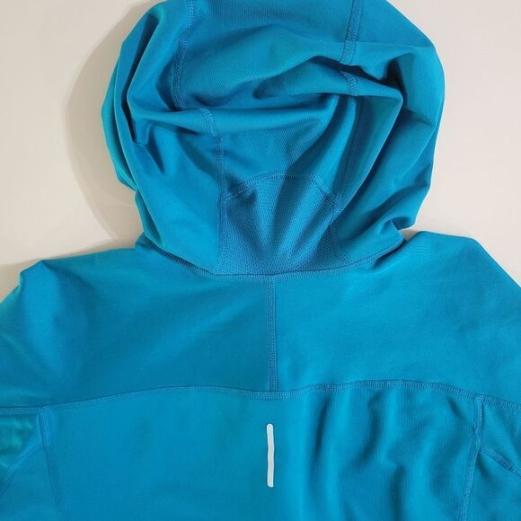 Nike Women's Dri-FIT Half-Zip Teal Athletic Running Hooded Pullover - Picture 12 of 16
